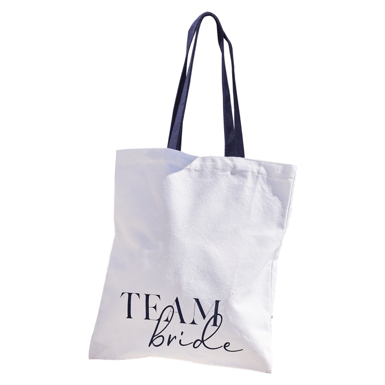 Textilná Taška - Team Bride - Biela & Čierna